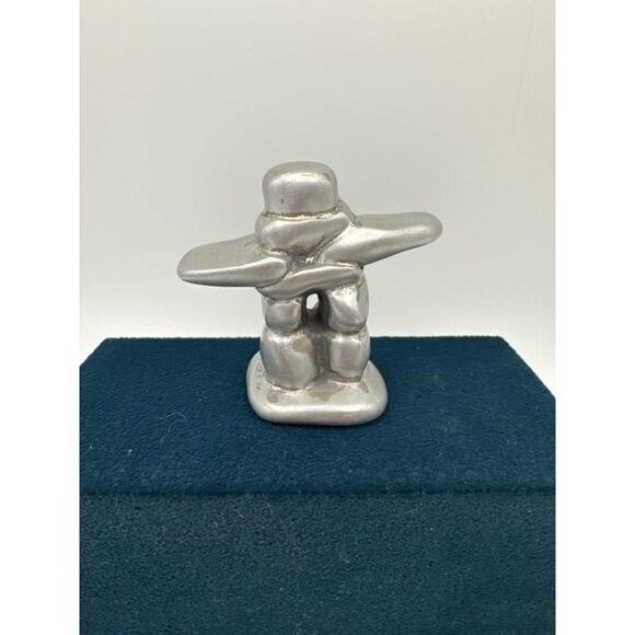 Vintage Composition Inuit Figurine — Hand-Painted Canadian Souvenir Statue - Picture 1 of 3